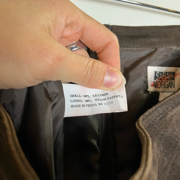 Sarah Morgan Vintage Womens Leather Suede Mini Skirt Sz M Western Country Fest - Picture 7 of 12